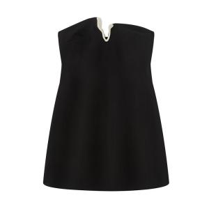 TFMLN แฟชั่นผู้หญิงมินิชุดราตรีฤดูร้อน 2025 ใหม่ Chic เพชร V คอเซ็กซี่ปิดไหล่สั้น Vestidos Elegant Vintage 