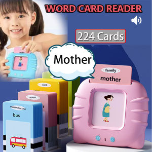 Preschool Educational Toys English Speaker for Kids Audible Flash Cards Readers Learnign Materials for 3 To 4 Years Training Early Educational Learning Materials for Kids 224 Pcs Card