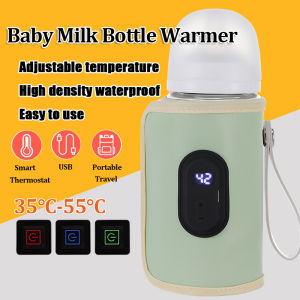 Baby Bottle Warmer USB Nursing Bottle Heater for Baby Bottles Bag Thermos Baby Milk Bottle Safe 20 Levels Temperature Control Adjustable