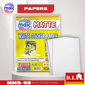 Do It Home MGK MMS-08 White Sticker Paper 10s Letter Size Matte