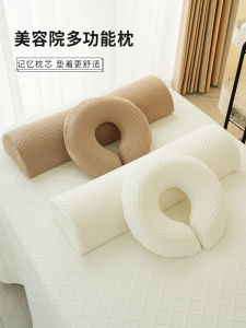 Beautycare Special Low Back Pillow Removable round Memory Core Cylindrical Bedding for Spa Massage Salon Single Person Use