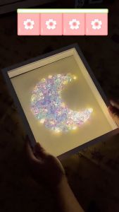 Set Khung Ảnh Thủ Công Làm Bằng Đá Pha Lê Đèn Led Phát Sáng Độc Đáo Và Sang Trọng Làm Quà Tặng Sinh Nhật Valentine