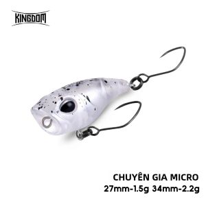 Mồi Câu Cá Kingdom Mini Popper 1.5g 27mm 2.2g 34mm Nổi Mặt Nước Kiểu Crankbait Dành Cho Cá Hồi Cá Vược Cá Chó - Bộ Mồi Giả