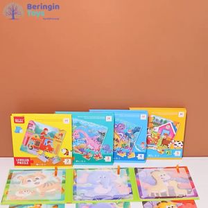 Beringin Toys 3IN1 LEVELED PUZZLE BOOK / Mainan Buku Edukasi / Mainan Anak / Buku Anak Edukatif