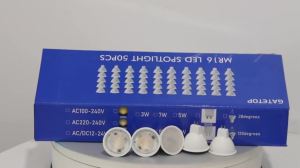50pcs High Quality Household AC/DC 12V 24V Bulb Lamp Cup Light MR16 GU5.3 High Brightness Spot 38 Degree Lighting Accessories
