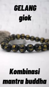 GELANG BATU ASLI NATURAL MANTRA BUDDHA