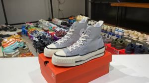 70 PLUS HI ผ้าใบ CV รองเท้าใบ สีดำ สำหรับผู้ชายและผู้หญิง