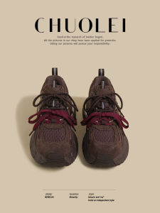 CHUOLEI | Spring Fashionable Brown Dad Shoes with Double Laces