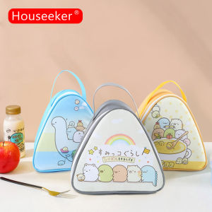 Houseeker Bữa Ăn Sáng Cách Nhiệt Túi Giữ Nhiệt Tam Giác cơm nắm Hộp Ăn Trưa Xách Tay Bento đồ ăn Tươi Pouch Cho Phụ Nữ Trẻ Em