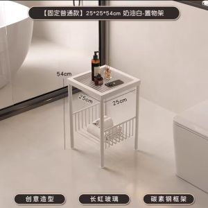 Bathroom Toilet Side Storage Rack Floor Standing Narrow Bathroom Washroom Gap Organizer Multi-layer Storage Shelf Modern Simple Style
