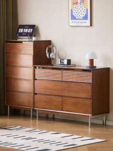 WEISHA | Solid Wood 6-Drawer Chest for Storage