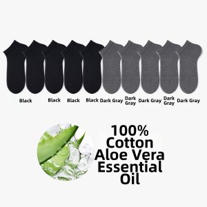 Summer Light Men Antibacterial Deodorizing Absorbent Cotton Short Socks
