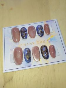 เล็บปลอมเจลแท้ฟรีกาวตะไบ เล็บpvc.เจลแท้สีกะปิลูกแก้วสลับแฟรชน้ำตาล ไซต์มาตรฐานm รับไซต์อื่นทรงอื่นแจ้งที่ช่องเเชทค่ะ