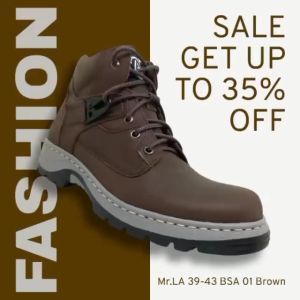 Sepatu Safety Boots kulit sepatu untuk pria