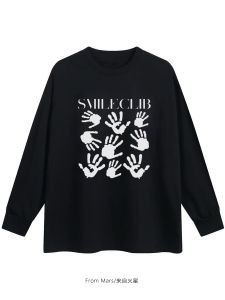 Áo Thun Dài Tay Rộng Rãi Thường Ngày Dành Cho Cặp Đôi Nhiều Kiểu Dáng in Họa Tiết Thời Trang Mùa Thu Cotton Thoáng Khí