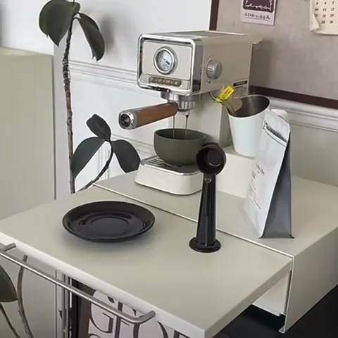 ️SG SELLER ️ Coffee Machine Holder Coffee Machine Stands Metal Drawer ...