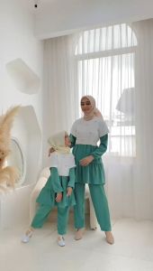 Two Mix - Setelan Gamis Perempuan - Stelan Baju Muslim Wanita Dewasa 4357
