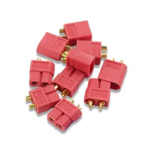 5Pcs XT60 Red Adapter Male Female Bullet Connectors Plugs XT60 for RC Lipo Battery Electrical Connector Wire Cab Expand DIY PINK