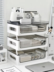 Large Capacity Multi-Layer Desktop Document Storage Box Office Supplies A4 File Material File Frame Desk Bookshelf