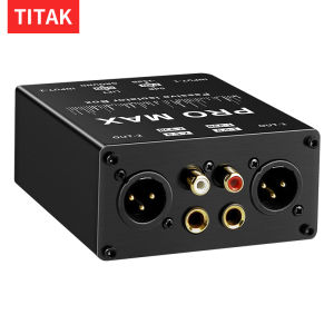 2-Way Audio Isolator Noise Eliminator XLR 6.5mm RCA Lotus Dual Channel Audio Current Noise Filter for Mixer Live Broadcast