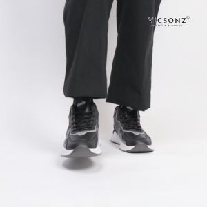 Vicsonz Mens Shoe VM89501/VM89502 (Black / White) High-Cut Sneakers