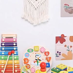Music Toys for baby Musical Educational Concentration toys for kids Wooden Bell Tower Clock Clap
