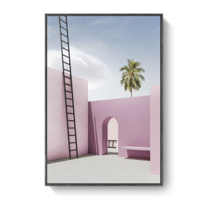 Nordic Modern Simple Geometric Abstract Landscape Framless Art for Living Room Hotels