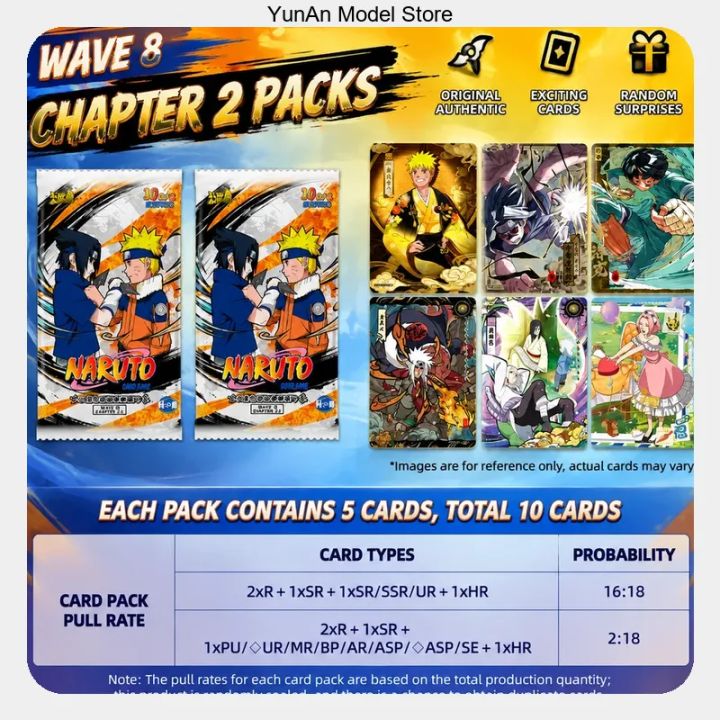 KAYOU | KAYOU Genuine Naruto Cards Box Anime Booster Pack Sasuke