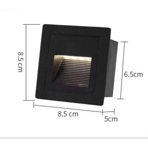【COD & Ready】 LED 3W step lights stair lights IP65 outdoor waterproof Recessed in wall lights
