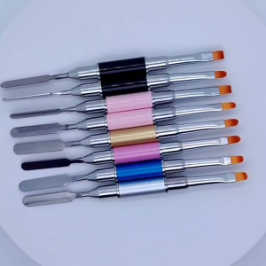 2 In 1 Manicure Gel Brush and Picker Gel Nail Brush Tool 双头美甲光疗笔雕花刀刷毛毛笔