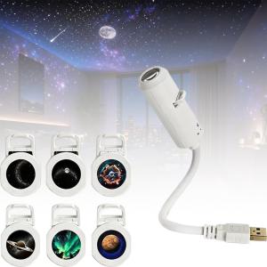 Mini Galaxy Star Projector Night Light Ceiling LED Lamp USB Starry Night Light For Bedroom Party Car Interior Ambient Lamp