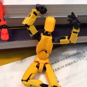 【1-3 Days Delivery】3D Multi-Jointed Movable Lucky 13 Action Figure 3D Dummy 13 Robot Toy Movable Figures Mechanical Style Movable Joints Toy