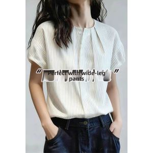 V.C.I | Elegant Striped French Style Shirt