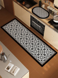 Large Size Anti-Slip Kitchen Floor Mat Open Style Silicone Dendroid Water Absorbent Wipe Clean No Wash Long Carpet Rug