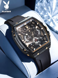 Playboy(Playboy) | Barrel-shaped Hollow Quartz Waterproof Mens Watch