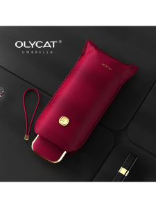 Ô Che Nắng Gấp Di Động Olycat Màu Đen Keo Chống Tia Uv Nhỏ Gọn Túi Ô Nhỏ Đi Mưa Và Tỏa Sáng Kép 5 Lần