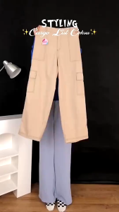 Celana Cargo Wanita Korea Style Terbaru Trendy 2025