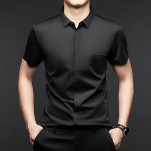 Silk Mens Shirt Anti-Wrinkle No Iron