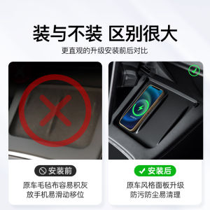 Tesla Model Y3 Refresh Version Wireless Charging Silicone Mat Anti-Slip Interior Modification Accessories Car Dashboard Pad