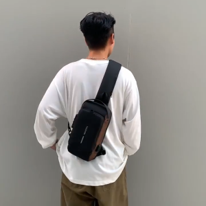 Crossbody Bags Fashion Men Bags Waterproof Chest Bag Password Lock Anti- theft Messenger bag simple bagSling bag