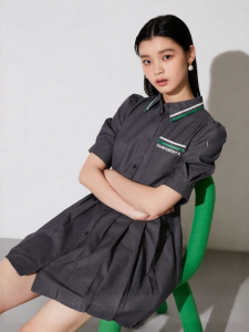 Vero Moda | Đầm Nếp Dập Ly Plaid Cổ Bồng Tay 5/8 Nữ