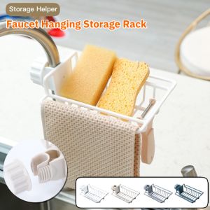 Faucet Storage Rack Sink Hanging Holder Shower Shelves Sponge Bathroom Kitchen Shelf Drain Dry Towel Organizer Rack