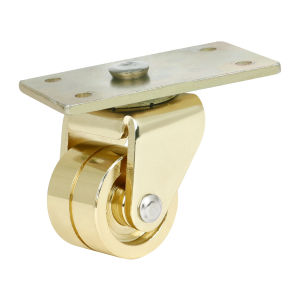 IRIN | Gold Dual Piano Casters for Upright Piano Heavy Duty Double Wheel Replacement Tools Silent Non-Marking Floor Protector Set