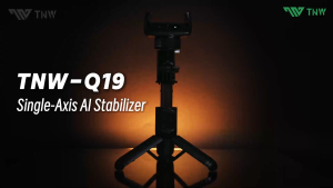 TNW Q19 4in1 Selfie Stick Gimbal stabilizer AI Face/Object Tracking 360° Rotation Tripod With Fill light For Vlogging
