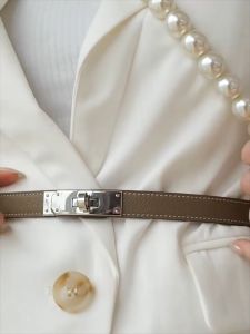 【In Stock 】New Womens Belt Adjustable Thin Belt Simple And Versatile Waist Lock Buckle Womens Belt Tali Pinggang Wanita女士腰带