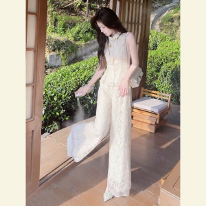 SHANGSHA | Elegant Trendy Luxury Traditional Chinese Style Lace Outfit Set