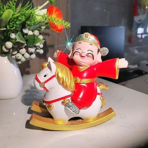 ของตกแต่งบ้านขนาดใหญ่รูปพ่อค้าทองประดับเพชร เครื่องรางนำโชคสำหรับการย้ายบ้าน ของขวัญสร้างสรรค์ ของขวัญปีใหม่