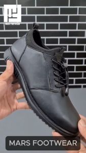 MARS Salvatore Sepatu Pantofel Formal Pria Kantor Kuliah Sekolah Hitam