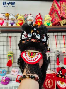 Lion Boy Dance Lion Head Car Interior Decoration Hanging Ornament for Safety And Wealth Attraction Automobile In-Car Ornaments