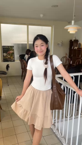 Chân váy nữ WOMAN BASIC chữ A cạp cao tôn dáng phối bèo dễ thương Chân váy ngắn nữ 2 lớp chất kaki cao cấp mặc đi chơi đi làm đi dạo phố CV79